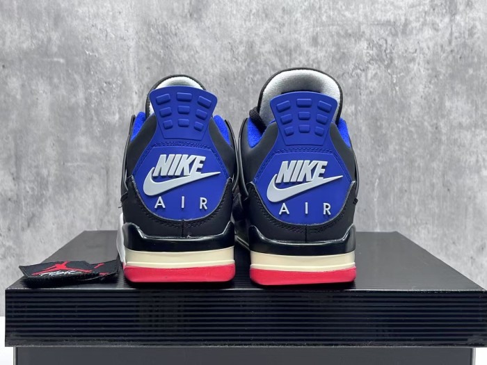 [plus-size shoes] Air @j4 Rare  Air “Laser” Black/Gray Mid-Top Retro Basketball Shoes 28675783