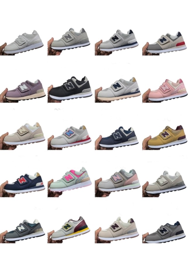 NB574 Hook & Loop With Hi-Poly Insole Shoes for Kids 20 colors 28998856