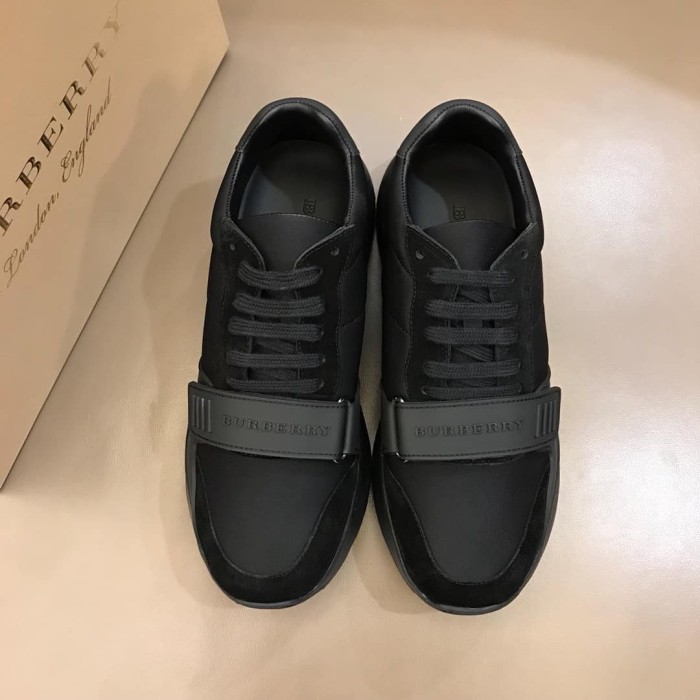 BURB5RRY SUEDE AND NEOPRENE HIGH-TOP SNEAKERS   BBR19