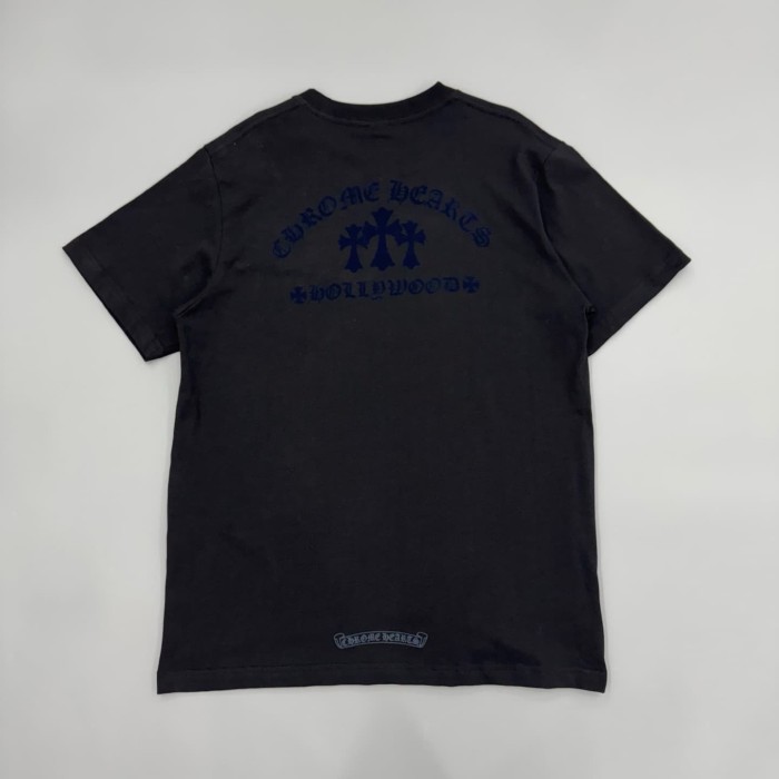 1:1 quality version Tokyo Paris Limited Embroidery Cross Curved Sanskrit Flocked Cotton T-Shirt 2 colors 29093524