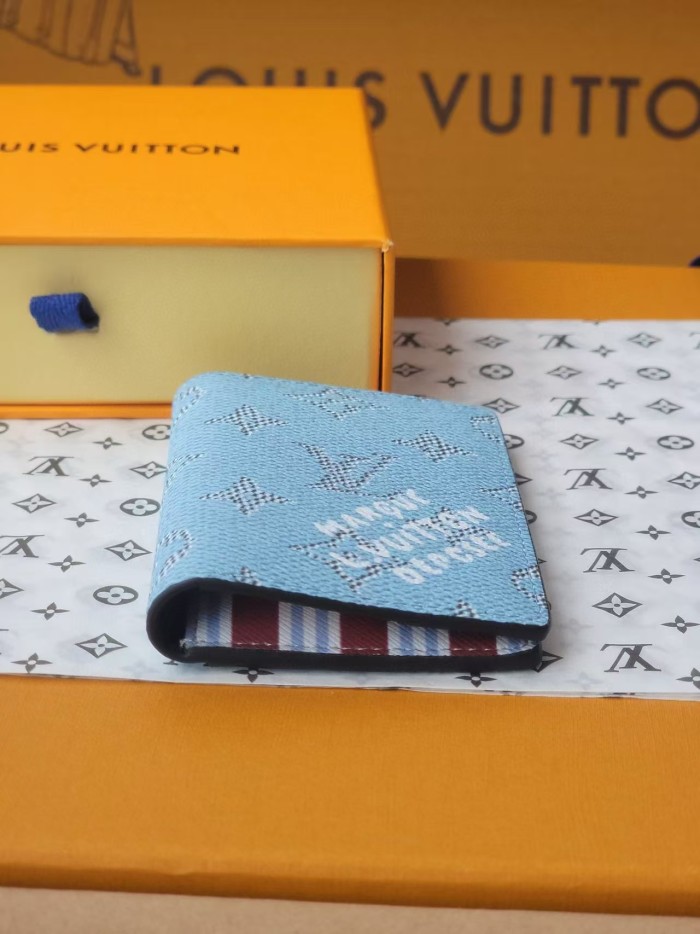 1:1 quality version Multiple logo print Monogram Heritage Coated Canvas Card Holder 8 colors 28636060