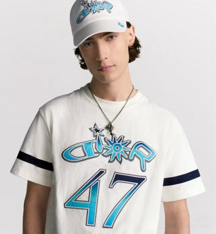1:1 quality version Digital 47 Color Embroidered Tee 2 colors 28434160