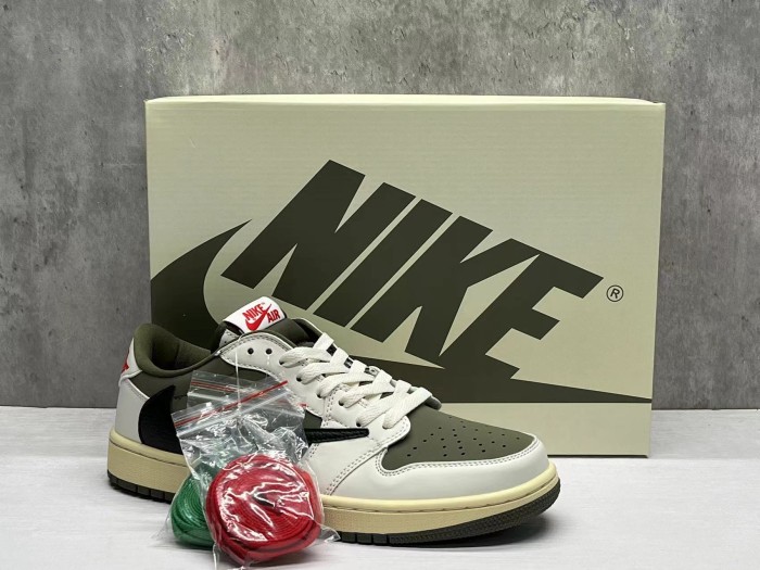 [plus-size shoes] Tr@vis Scott X Air @j1 Low OG “Medium Olive” 28624534