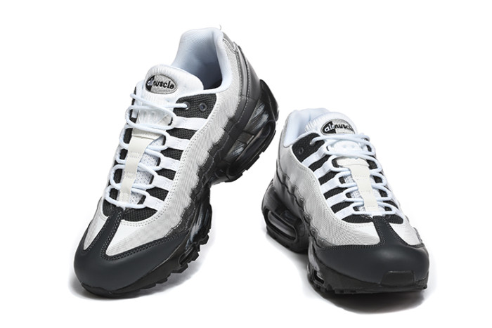 [plus-size shoes]Air Max 95 Black Grey White Gradient  Air Cushion Running Shoes 29043545