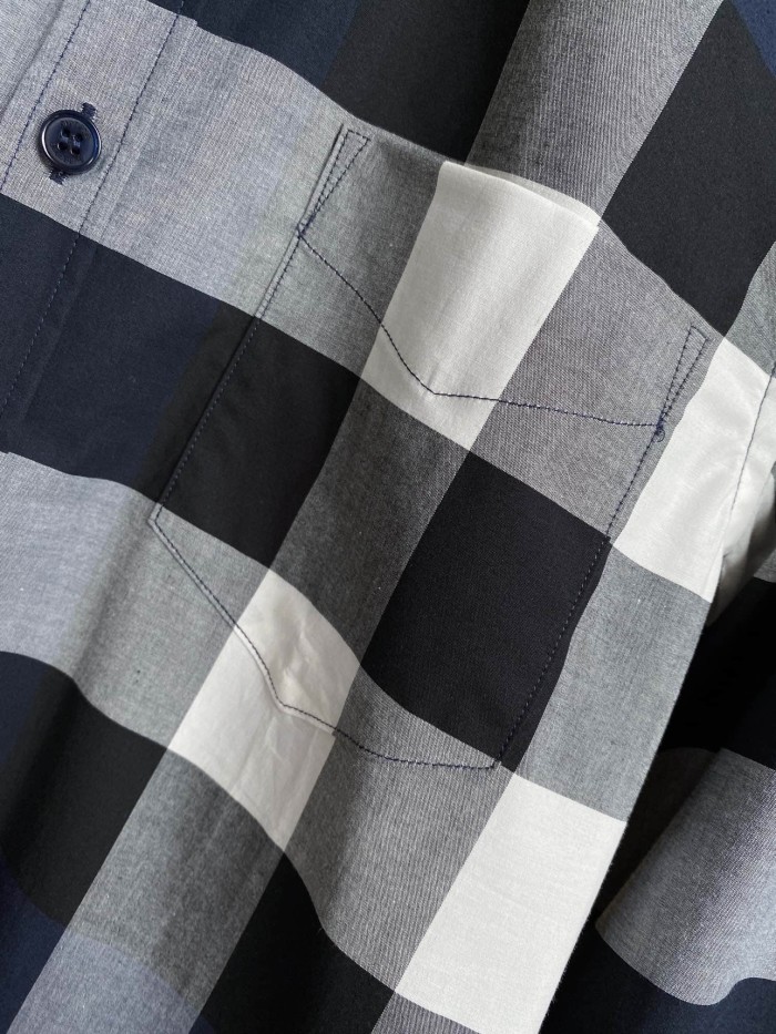 1:1 quality version Plaid Stretch Cotton Poplin Long Sleeve Shirt 8 colors 28875206
