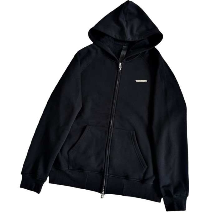 1:1 quality version Cross Embroidered Letter Zipper Hoodie 28748502