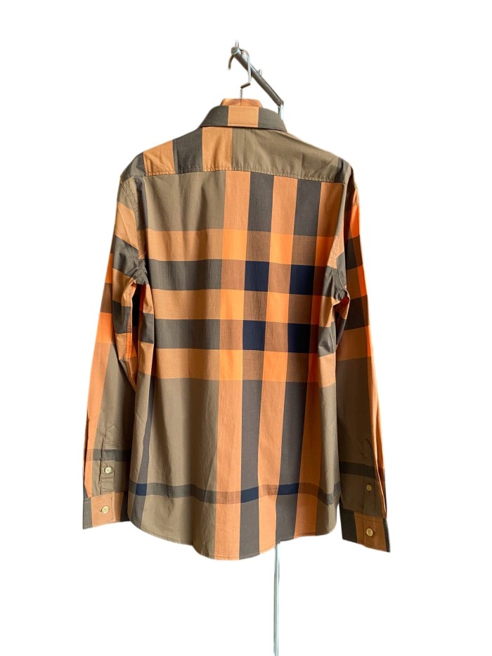 1:1 quality version Plaid Stretch Cotton Poplin Long Sleeve Shirt 8 colors 28875206
