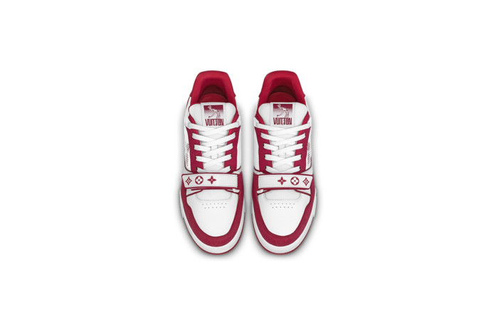 [buy more save more] L  Trainer Red Monogram Denim 1ABLXI