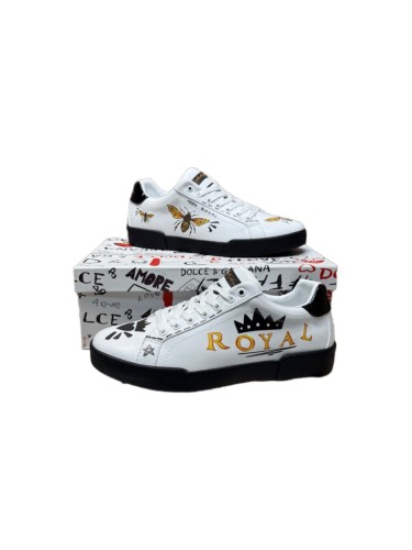 1:1 quality version Heart Crown and Insect Embellishments Casual White Sneakers 28816107