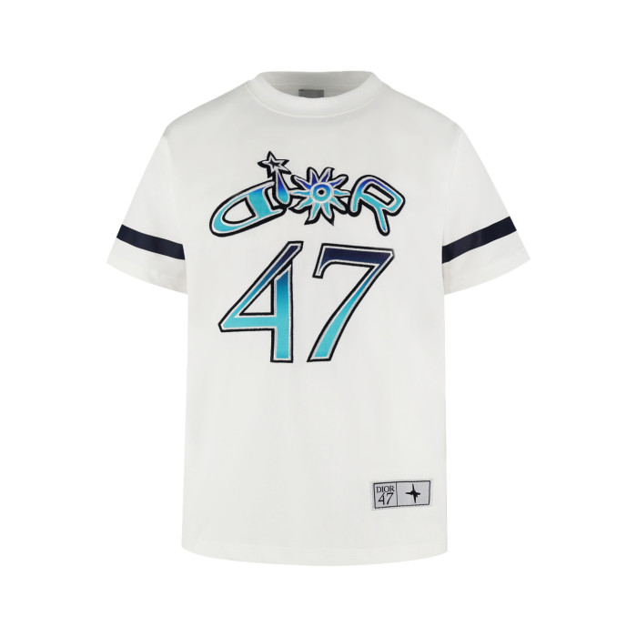 1:1 quality version Digital 47 Color Embroidered Tee 2 colors 28434160