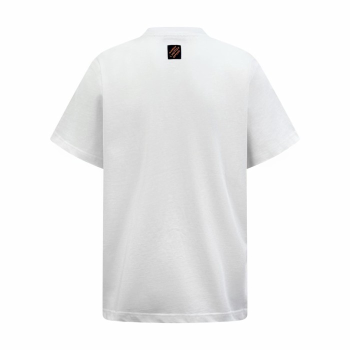 1:1 quality version Handwritten-Style Embroidered Logo tee 2 colors 28750262