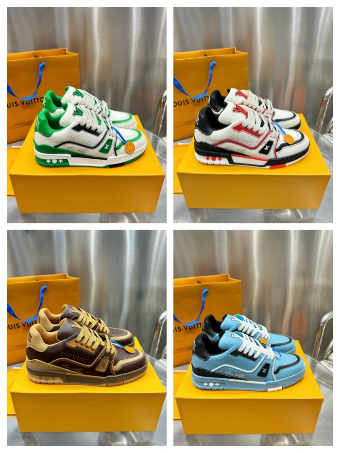 1:1 quality version 27877148 Studded Leather Low Top Shoes 4 colors