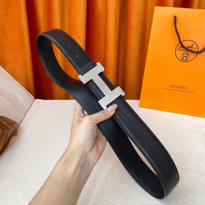 1:1 quality version Forged H-shaped Buckle Double-sided Belt【Width 3.8 cm】3 colors 28688397