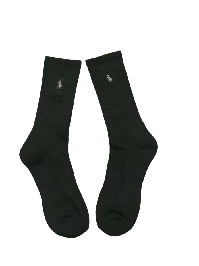 【3 pack】Classic Black & White Towel Bottom Mid Calf Socks