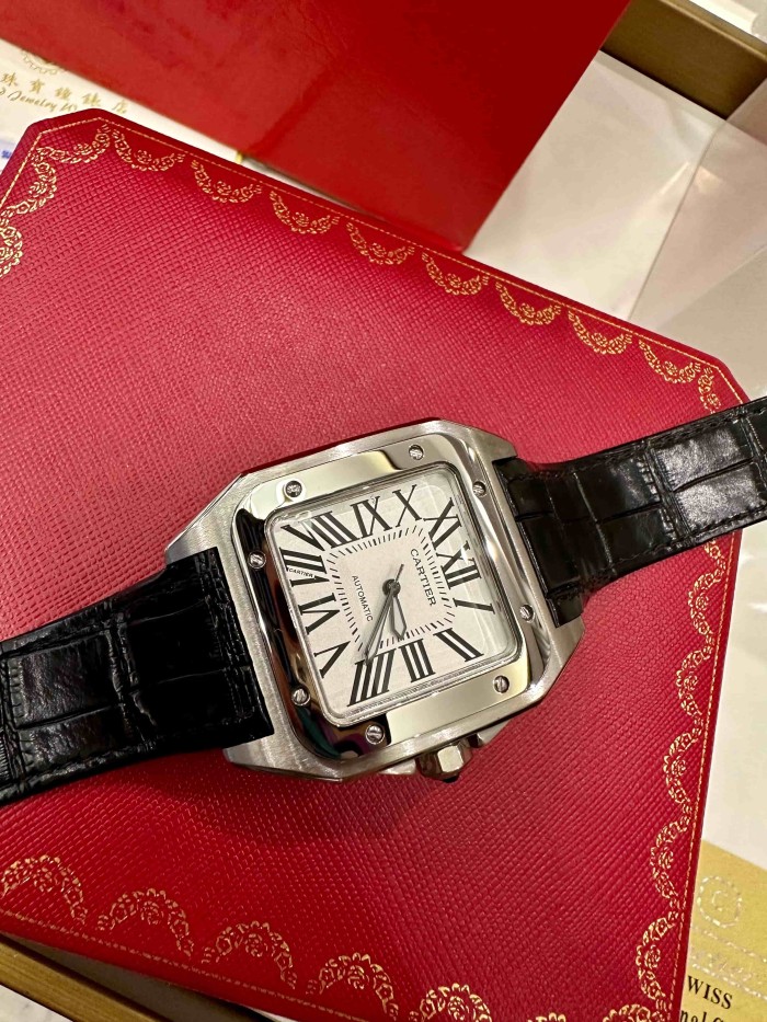 Crystal Glass and Mechanical Movement Santos Watch【Dial diameter：42mm 】28764930