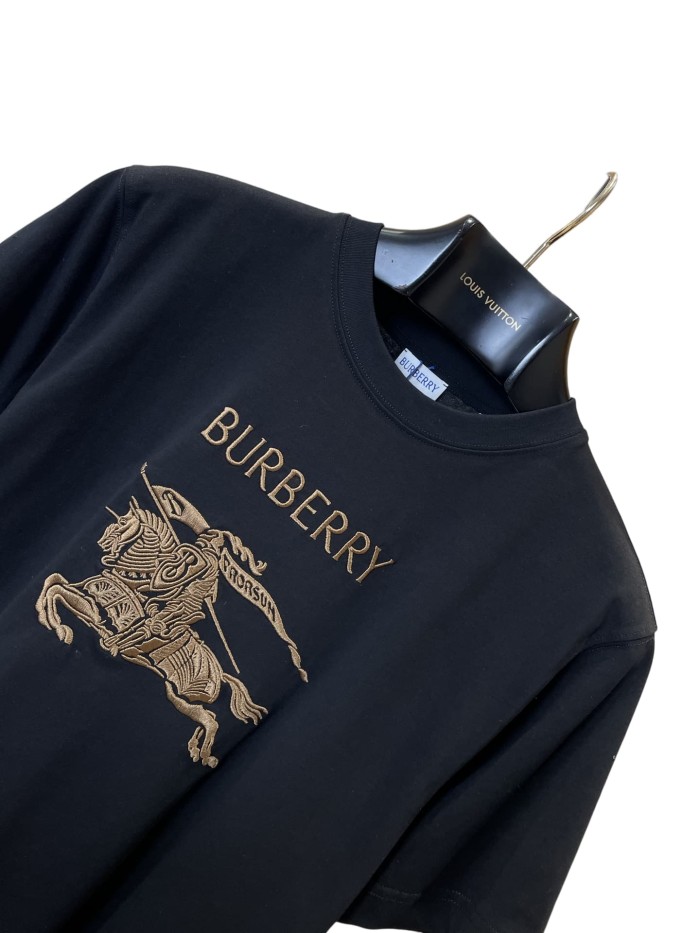 1:1 quality version  letter war horse embroidered crew neck T-shirt 2 colors 28965137