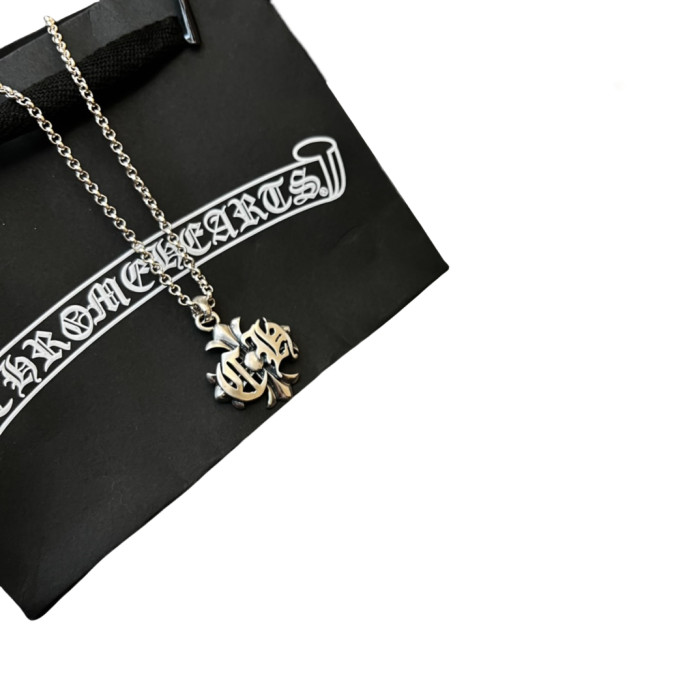 28203347 Alphabet Cross Pendant Necklace