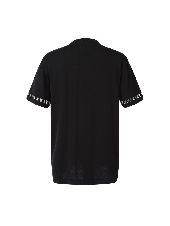 1:1 quality version Letter Jacquard Cotton Knit Print T-Shirt 2 colors 28997771