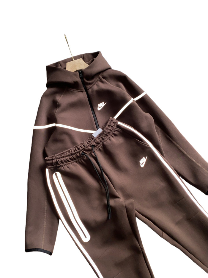 FZ0754 Reflective Strip Series Hoodie & Pants Set 6 colors 28642123