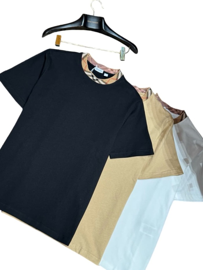 1:1 quality version  Plaid knit crew neck T-shirt 3 colors 28967940
