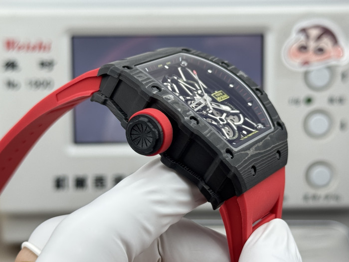 1:1 quality version RM 35-02 RAFAEL NADAL Carbon Fiber Automatic Mechanical Skeleton Watch 2 colors【Dial diameter：42mm 】28771545
