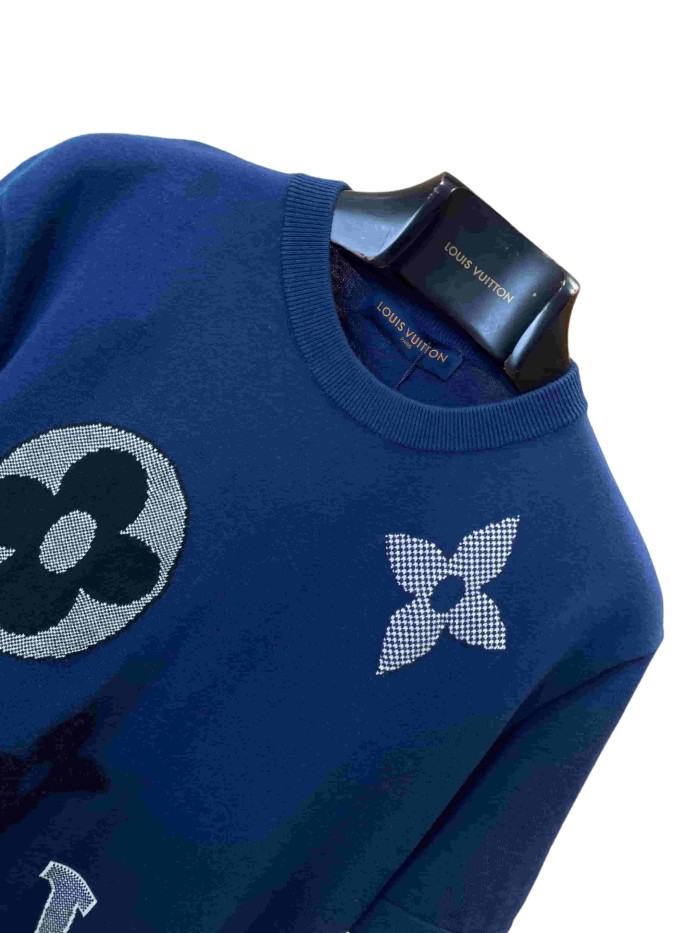 1:1 quality version Flower Contrast Jacquard Knitted T-Shirt 28968088