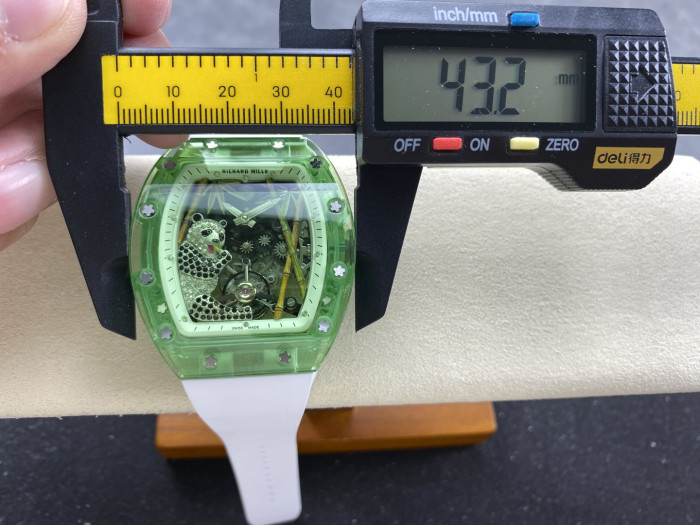 1:1 quality version Panda Eating Golden Bamboo Transparent Crystal Tourbillon Watch 【Dial diameter：43.2mm 】28771584