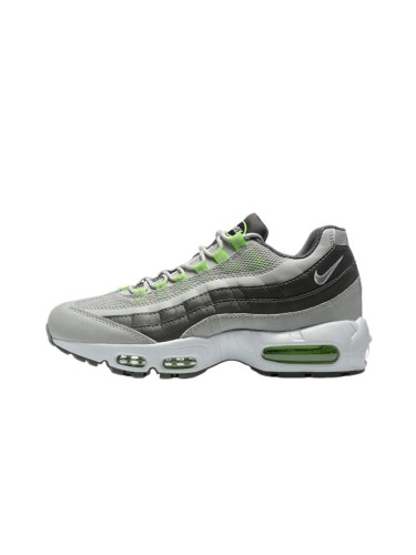 [plus-size shoes]Air Max 95 Grey Neon Green Mesh  Air Cushion Running Shoes 29045405