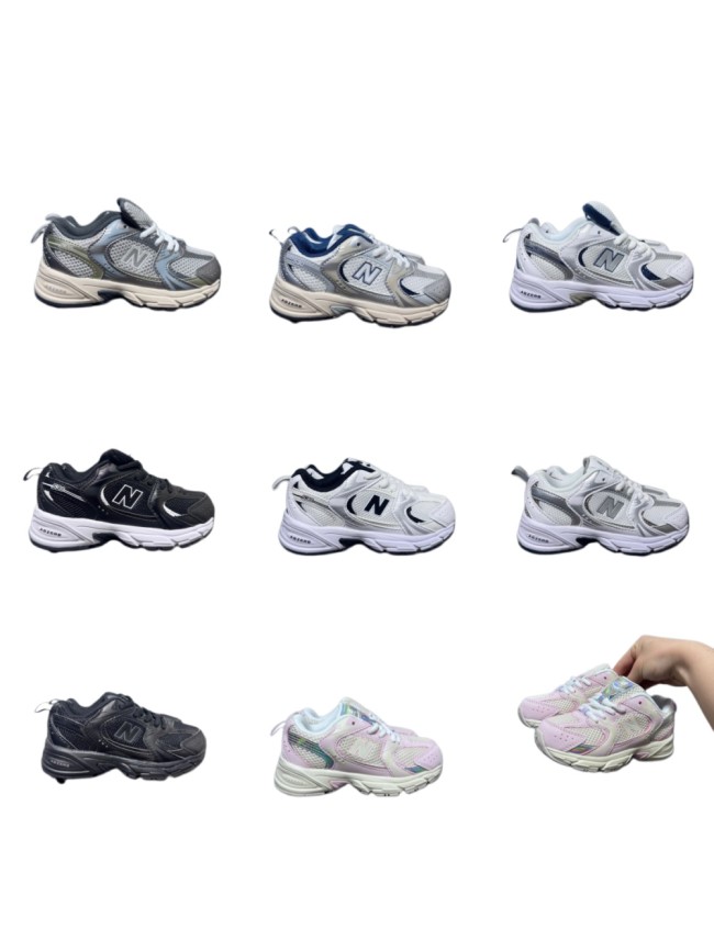 N-logo Mesh Paneled Retro Running Shoes for Kids 8 colors 28997941