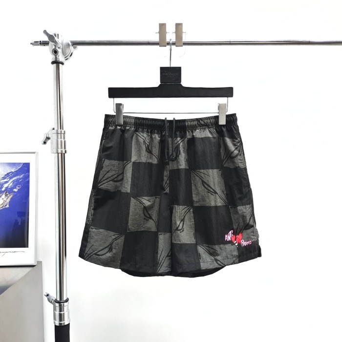 [Big & Tall for weights up to 220 lbs]1:1 quality version Black Gray Plaid Beach Shorts 28971913