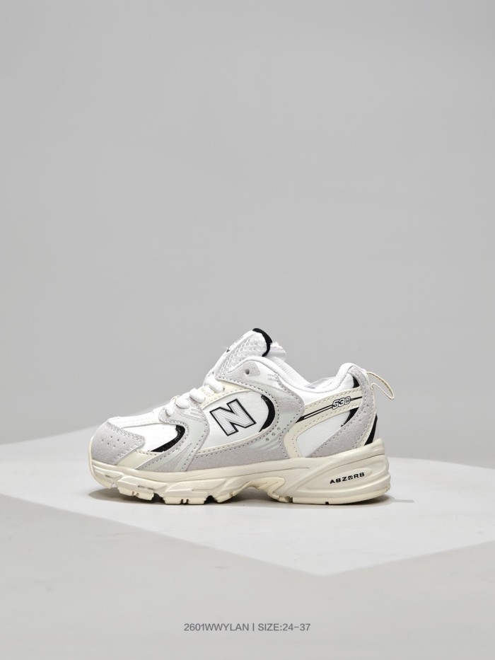 N-logo Leather Upper Retro Running Shoes for Kids 4 colors 28997931