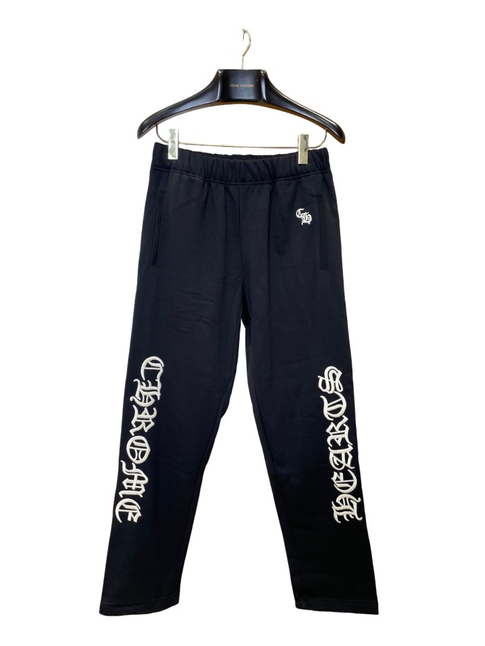 1:1 quality version Sanskrit White Gothic Letter Embroidery Casual Pants 28938257