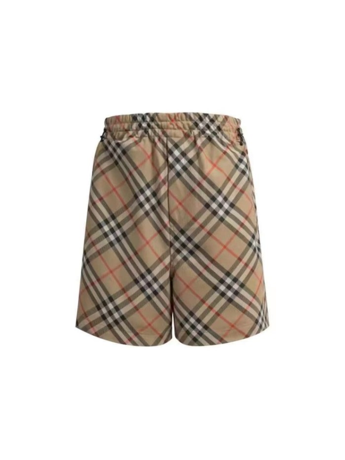 1:1 quality version Classic plaid cross jacquard drawstring casual shorts 2 colors 28967973
