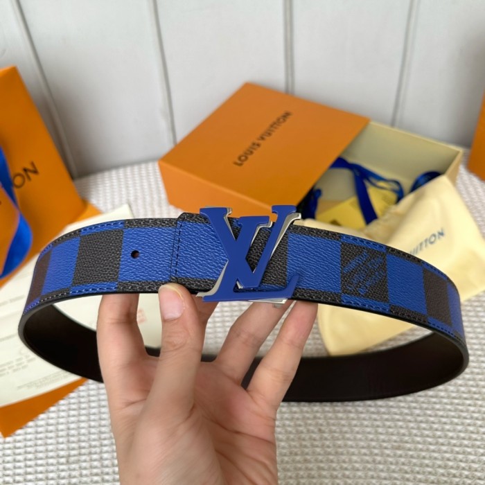 1:1 quality version Large Square Double Layer Letter Buckle Belt 6 colors【Width 4cm】