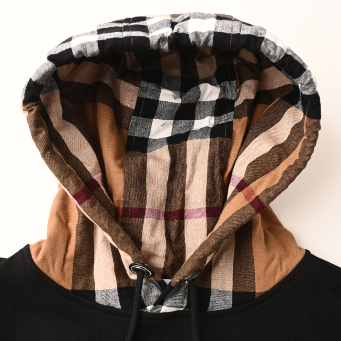 1:1 quality version Patchwork Plaid Hoodie 3 colors 28471215