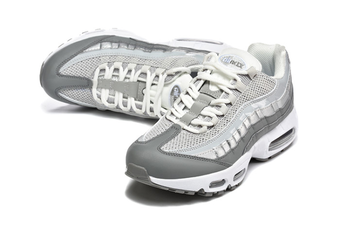 [plus-size shoes]Air Max 95  Silver Grey Retro Sneakers Running Shoes 29038279