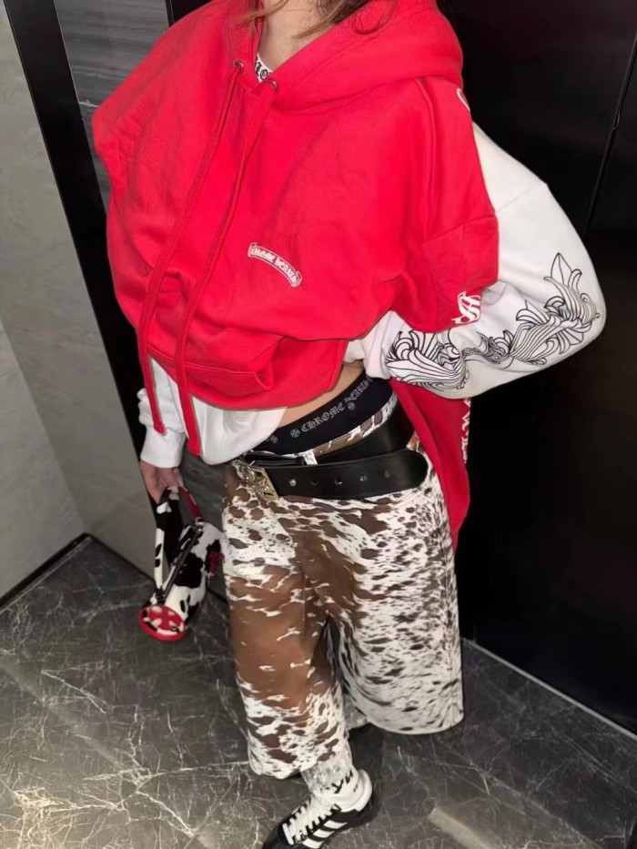 1:1 quality version Sanskrit Print Hoodie Watermelon Red 28687339