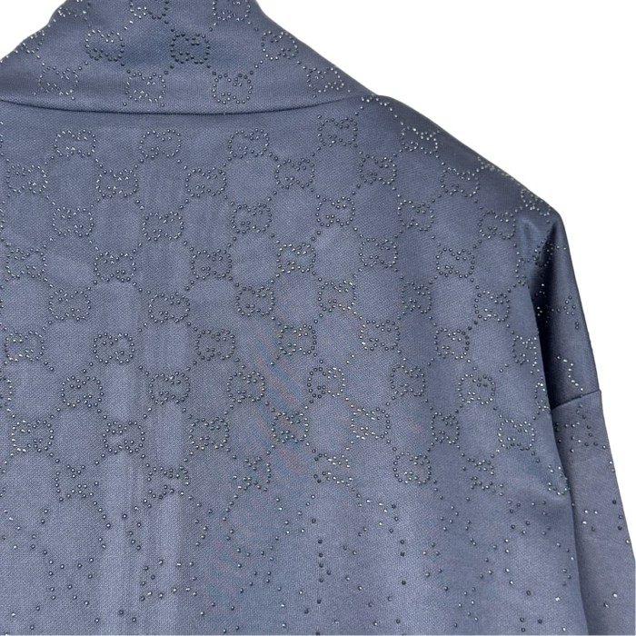 1:1 quality version Double G Gradient Stand Collar Rhinestone Jacket 28758536