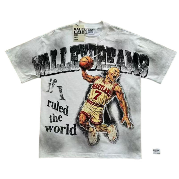 Retro Basketball Player Graphic Washed T-Shirt 2 colors 29027147