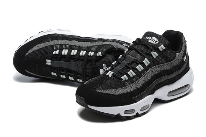 [plus-size shoes]Air Max 95 Black White Gradient Safari Print Running Shoes 29066651