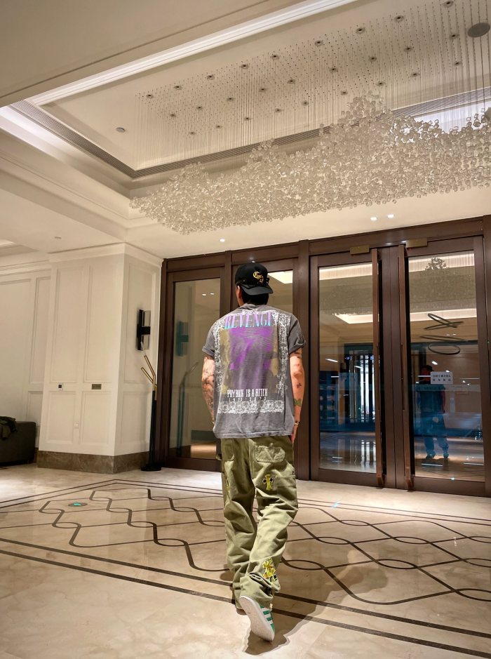 1:1 quality version Leopard print work jeans