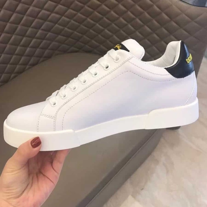 DOLCE    G@BB@N@ PORTOFINO SNEAKERS WITH KING 1984 PATCHES   DG26