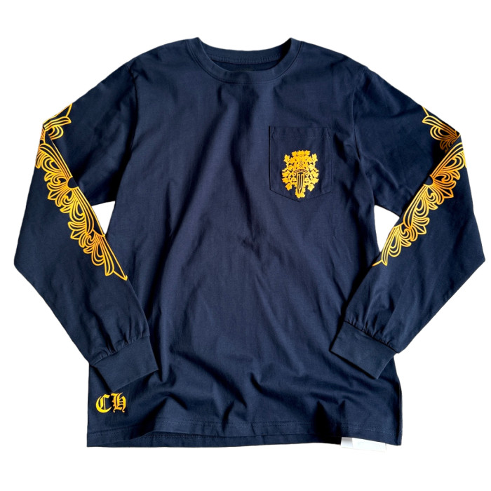 1:1 quality version yellow Vine Sword Print Long Sleeve T-Shirt 28673864