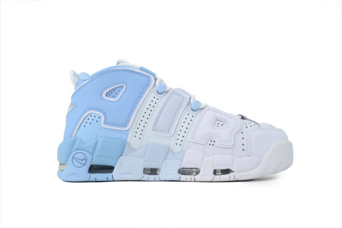 [plus-size shoes]Air More High Top Unisex White And Blue Pippen Sneakers 29030150