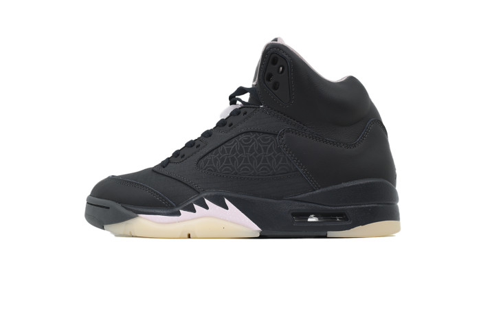 [plus-size shoes] Jordan 5 x PSG Black Leather Basketball Shoes 29035444