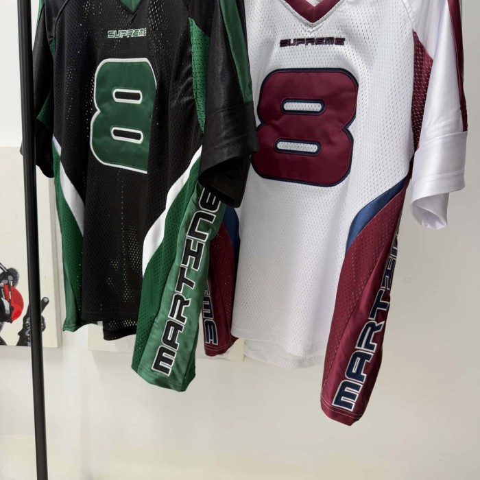 1:1 quality version Co-branded Mesh American Short Sleeve Football Jersey Tee 2 colors 29045931
