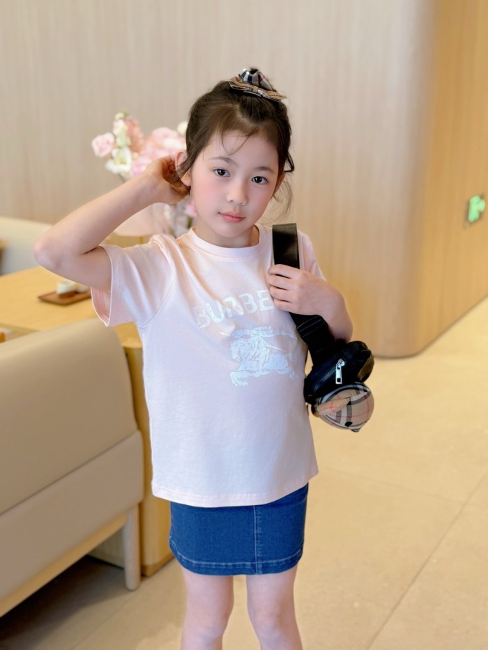 Equestrian Knight Logo Print Cotton T-Shirt for Kids 3 Colors 29010793