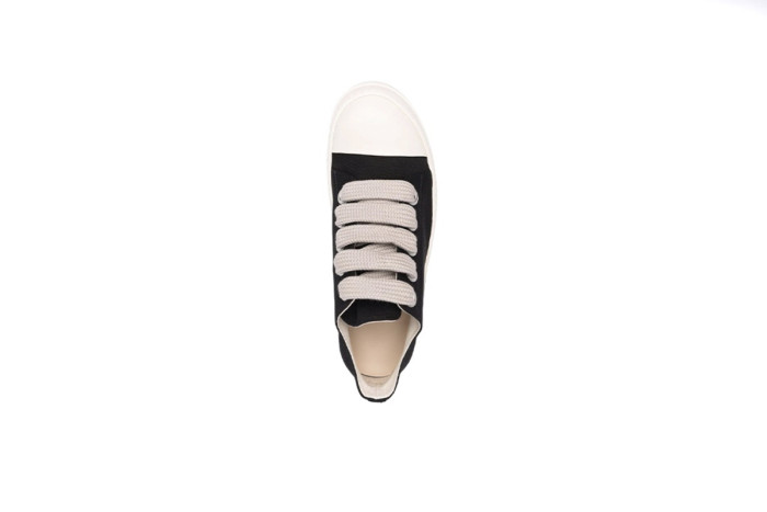 Rick0wens DRKSHDW Canvas Low Top Black Milk DU01B7802 DMW1 911