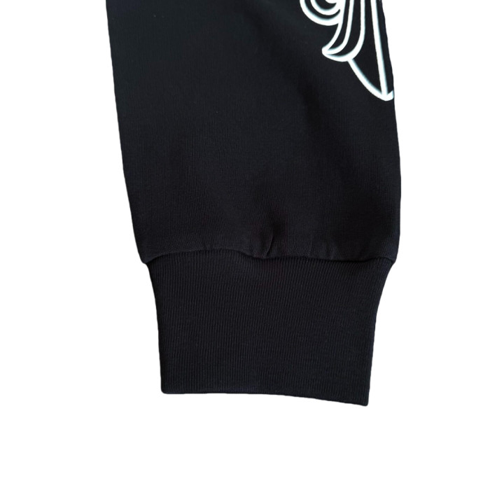 1:1 quality version Classic Floral Sleeve Horse Hoof Print Long Sleeve T-Shirt 2 colors 28711236