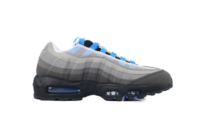 [plus-size shoes] Air Max 95 Grey Blue Retro Running Shoes 28971784